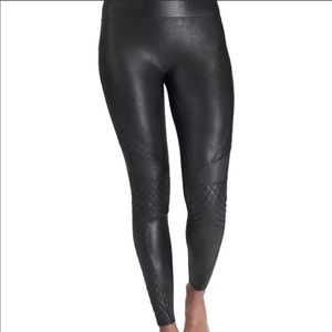 NWT SPANX faux leather tights